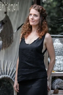Chintamani Alchemistry Linen Tank Top / Black^ Tank Top