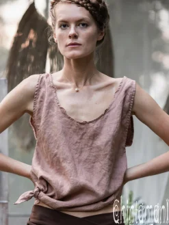 Chintamani Alchemistry Linen Tank Top / Dusty Pink^ Tank Top