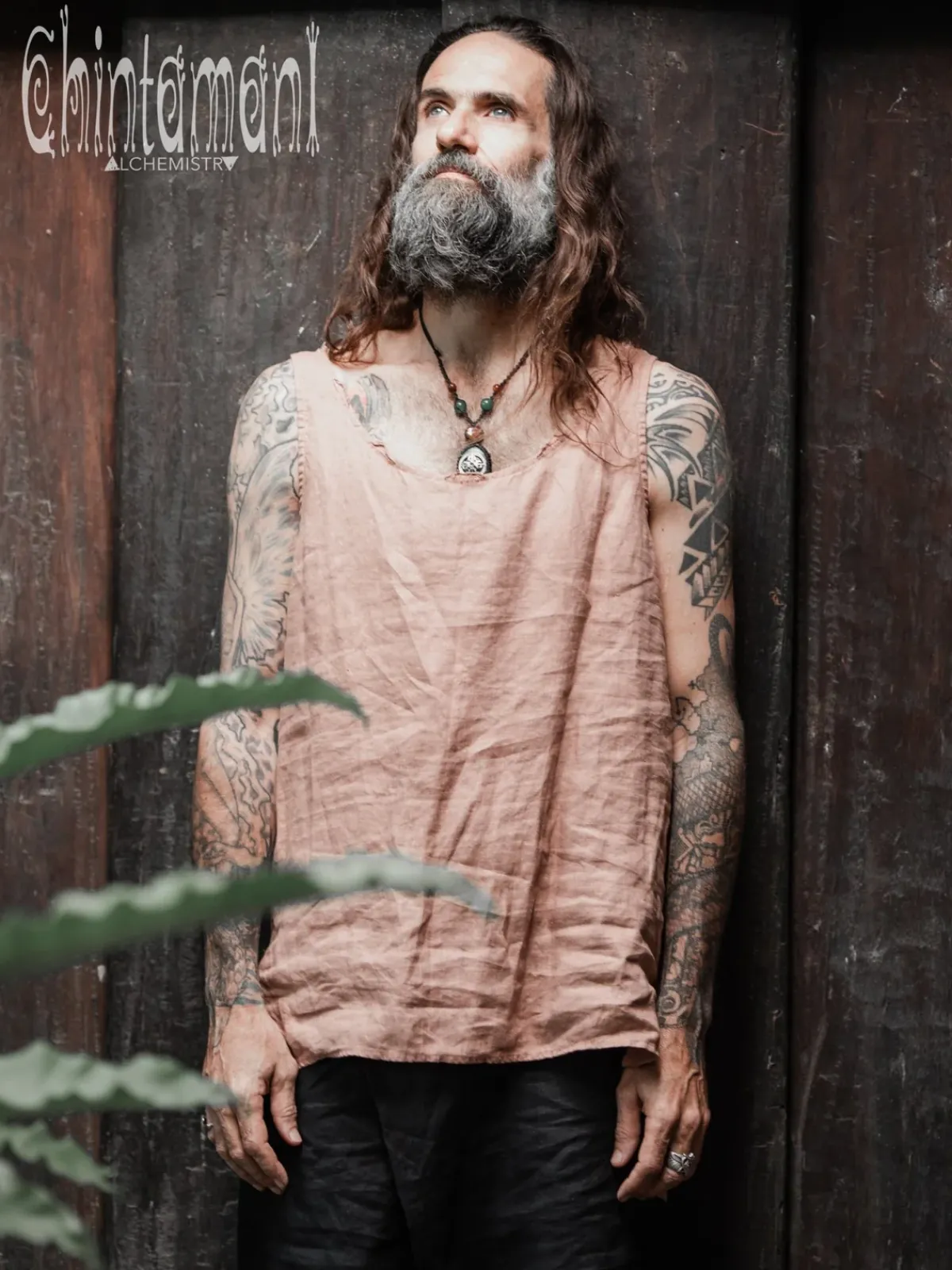 Chintamani Alchemistry Linen Tank Top / Dusty Pink^ Tops & T-shirt