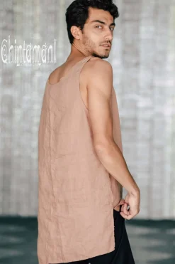 Chintamani Alchemistry Linen Tank Top / Dusty Pink^ Tops & T-shirt