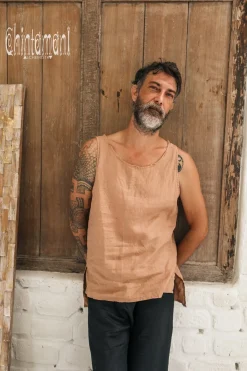 Chintamani Alchemistry Linen Tank Top / Dusty Pink^ Tops & T-shirt