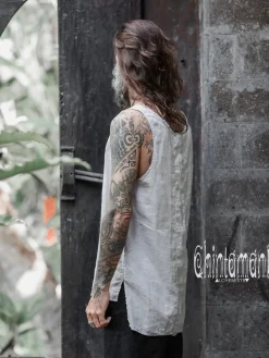 Chintamani Alchemistry Linen Tank Top / Grey^ Tops & T-shirt
