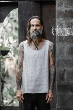 Chintamani Alchemistry Linen Tank Top / Grey^ Tops & T-shirt