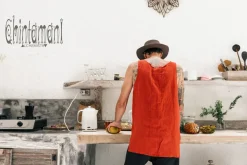 Chintamani Alchemistry Linen Tank Top / Red Ochre^ Tops & T-shirt