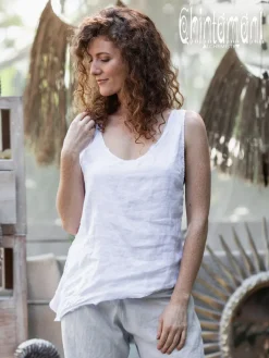 Chintamani Alchemistry Linen Tank Top / White^ Tank Top