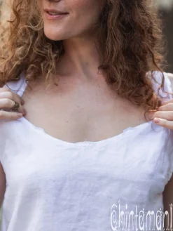Chintamani Alchemistry Linen Tank Top / White^ Tank Top