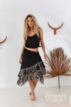 Chintamani Alchemistry Linen Wrap Skirt / Black^ Skirts