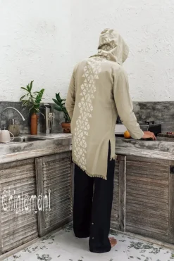 Chintamani Alchemistry Long Hooded Shirt / Sage^ Button Shirt
