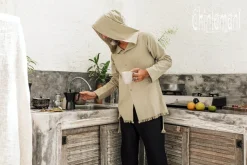 Chintamani Alchemistry Long Hooded Shirt / Sage^ Button Shirt