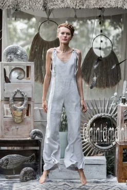 Chintamani Alchemistry Long Linen Jumpsuit / Light Grey^ Jumpsuits