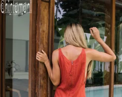 Chintamani Alchemistry Long Linen Jumpsuit / Red Ochre^ Jumpsuits