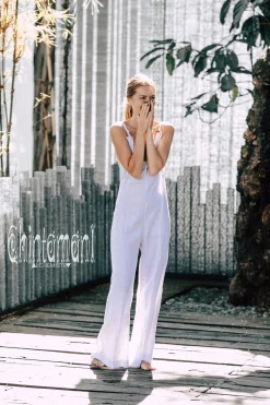 Chintamani Alchemistry Long Linen Jumpsuit / White^ Jumpsuits