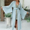 Chintamani Alchemistry Long Linen Kimono / Blue^ Kimono & Cover Up