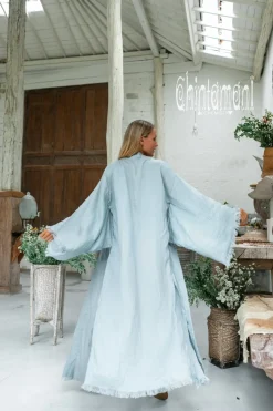 Chintamani Alchemistry Long Linen Kimono / Blue^ Kimono & Cover Up