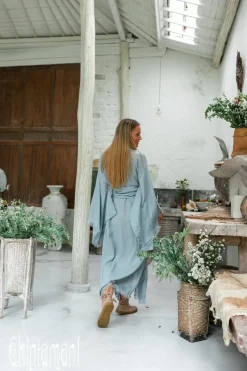 Chintamani Alchemistry Long Linen Kimono / Blue^ Kimono & Cover Up