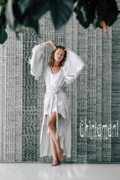 Chintamani Alchemistry Long Linen Kimono / Grey^ Kimono & Cover Up