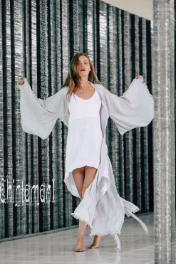 Chintamani Alchemistry Long Linen Kimono / Grey^ Kimono & Cover Up