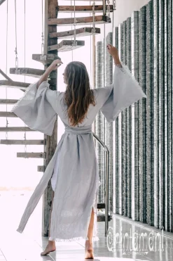 Chintamani Alchemistry Long Linen Kimono / Grey^ Kimono & Cover Up