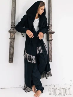 Chintamani Alchemistry Long Linen & Silk Coat / Black^ Kimono & Coat