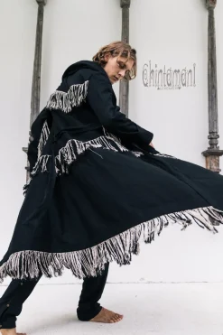 Chintamani Alchemistry Long Linen & Silk Coat / Black^ Kimono & Coat