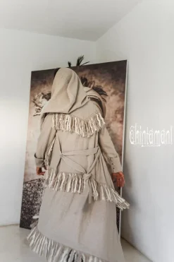 Chintamani Alchemistry Long Linen & Silk Coat / Gray^ Kimono & Coat