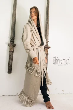 Chintamani Alchemistry Long Linen & Silk Coat / Gray^ Kimono & Coat