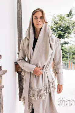 Chintamani Alchemistry Long Linen & Silk Coat / Gray^ Kimono & Coat