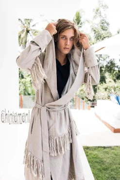 Chintamani Alchemistry Long Linen & Silk Coat / Gray^ Kimono & Coat