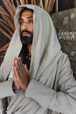 Chintamani Alchemistry Long Linen & Silk Coat / Gray^ Kimono & Coat