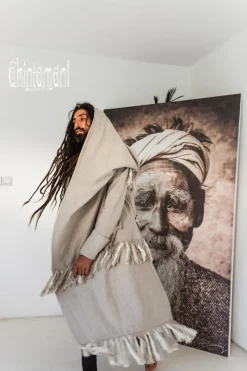Chintamani Alchemistry Long Linen & Silk Coat / Gray^ Kimono & Coat