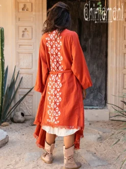 Chintamani Alchemistry Mantle Cardigan / Red Ochre^ Kimono & Cover Up