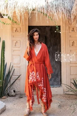 Chintamani Alchemistry Mantle Cardigan / Red Ochre^ Kimono & Cover Up