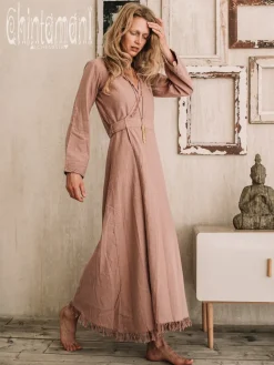Chintamani Alchemistry Maxi Kimono Dress / Dusty Rose^ Wrap Dress
