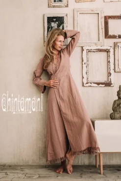 Chintamani Alchemistry Maxi Kimono Dress / Dusty Rose^ Wrap Dress