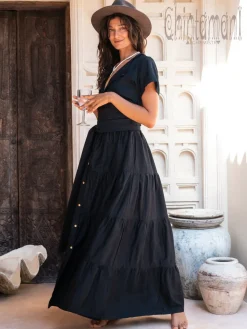 Chintamani Alchemistry Maxi Shirt Dress / Black^ Shirt Dress|Maxi Dress