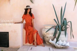 Chintamani Alchemistry Maxi Shirt Dress / Red Ochre^ Shirt Dress|Maxi Dress