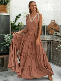 Chintamani Alchemistry Maxi Tiered Dress / Dusty Pink^ Maxi Dress
