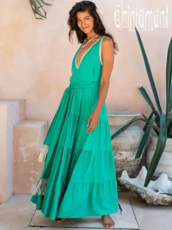 Chintamani Alchemistry Maxi Tiered Dress / Green^ Maxi Dress