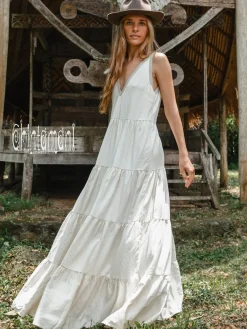 Chintamani Alchemistry Maxi Tiered Dress / Off White^ Maxi Dress