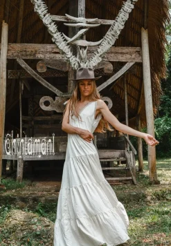Chintamani Alchemistry Maxi Tiered Dress / Off White^ Maxi Dress