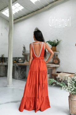 Chintamani Alchemistry Maxi Tiered Dress / Red Ochre^ Maxi Dress