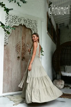 Chintamani Alchemistry Maxi Tiered Dress / Sage Green^ Maxi Dress