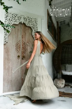 Chintamani Alchemistry Maxi Tiered Dress / Sage Green^ Maxi Dress