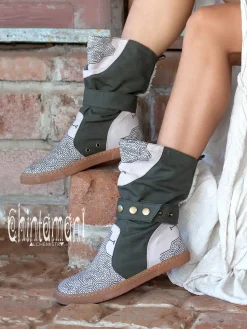 Chintamani Alchemistry Medium Tribal Boots / Grey^ Boots