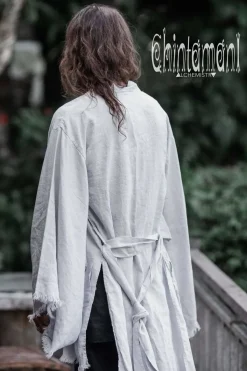 Chintamani Alchemistry Men's Linen Kimono / Grey^ Kimono & Coat