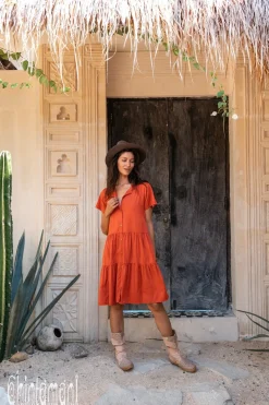 Chintamani Alchemistry Mini Shirt Dress / Red Ochre^ Mini & Midi Dress|Shirt Dress