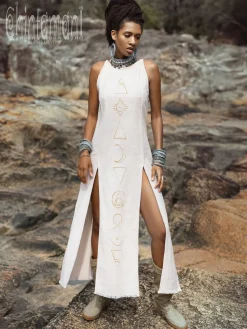 Chintamani Alchemistry Organic Alchemy Dress / Gray^ Maxi Dress