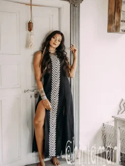 Chintamani Alchemistry Organic Corner Dress / Black^ Maxi Dress