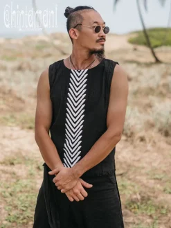 Chintamani Alchemistry Organic Long Top / Black^ Tops & T-shirt