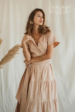 Chintamani Alchemistry Organic Maxi Dress / Cream^ Shirt Dress|Maxi Dress